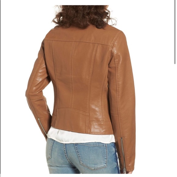 Blank NYC | Faux Leather Jacket in Cognac - Picture 2 of 6
